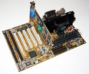 🔥 Set Mainboard Asus P2L97 CPU Pentium II 333MHz SL2TV RAM 64MB VGA SIS 6326 8M - Foto 1 di 12