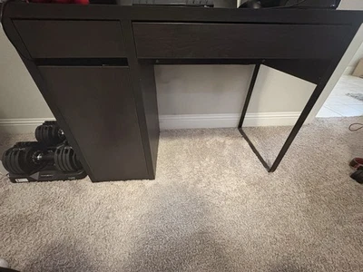 MICKE Desk, black-brown, 41 3/8 x 19 5/8 "  - Image 1 of 3