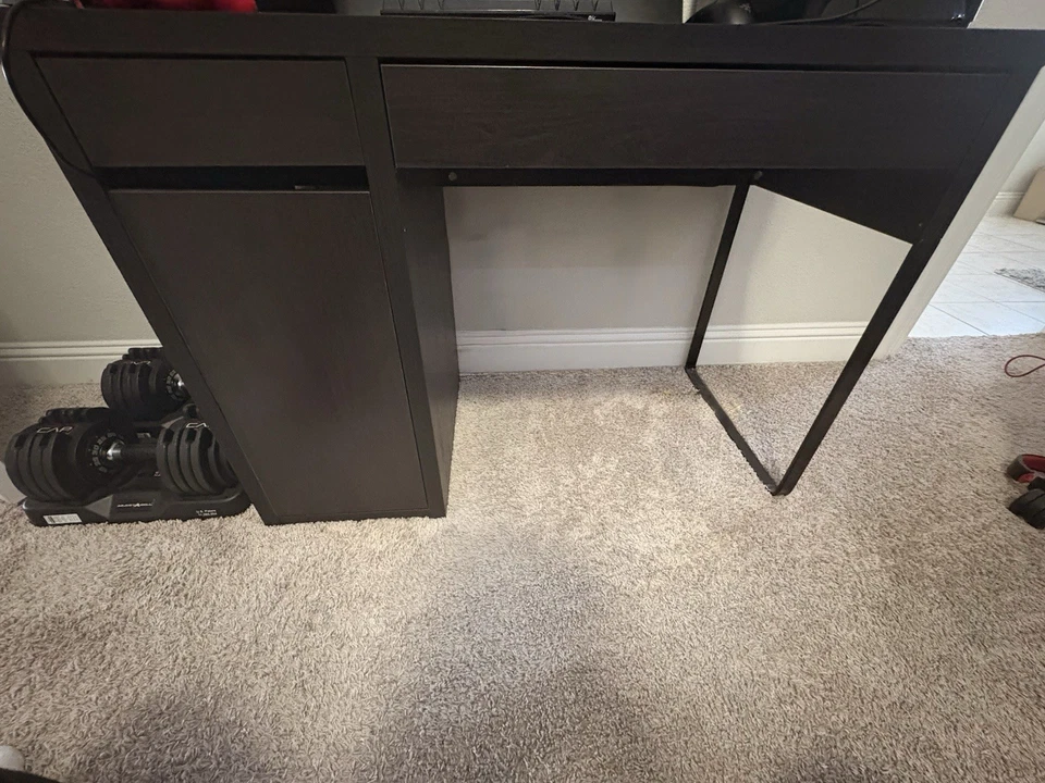 MICKE Desk, black-brown, 41 3/8 x 19 5/8 "  - Image 1 of 3