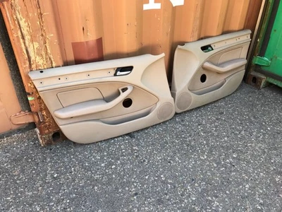 3-Series BMW E46 Interior Door Panel Set Driver Passenger Side Beige Leather - Image 1 of 4