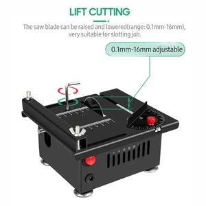 100W Multi-Functional Table Saw Mini Desktop Electric Saw Cutter Speed & NICP - Picture 1 of 11