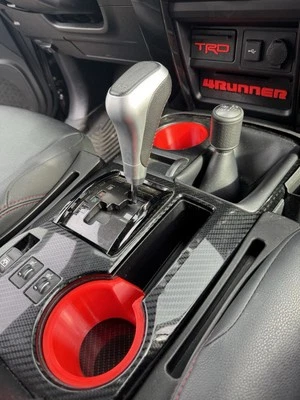 Juego de inserciones portavasos ROJO para 5ª generación 4Runner (2014-2024) DERECHA E IZQUIERDA toyota Foto 1 de 4