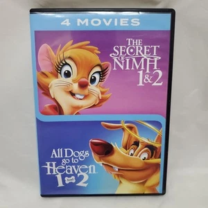 Secret Of The Nimh/ All Dogs Go To Heaven 1&2 4 Movie DVD Set - Picture 1 of 5