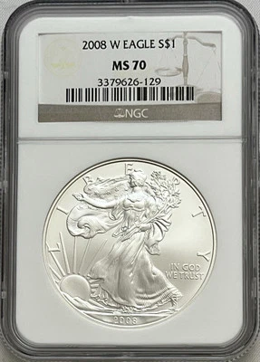 2008-W American Silver Eagle NGC MS 70 - Image 1 of 4