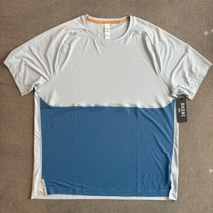 Rhone Extra Mile Short Sleeve Tee in Aqua Blue size XLarge Standard Fit - NWT - Picture 1 of 7