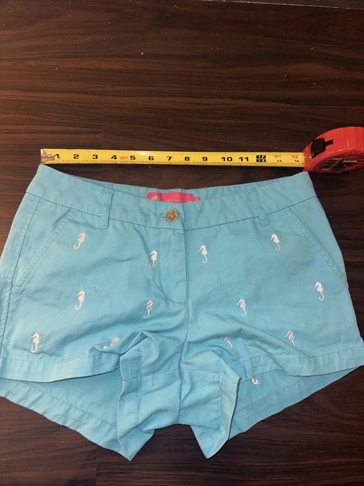 Женские короткие шорты низкого покроя Macbeth Collection Blue Seahorse Daisy Dukes размер Small - Изображение 1 из 4