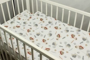 4 pc Bedding Set Cot Bed Baby Quilt Cover Pillowcase Pillow grey turtles boy - Picture 1 of 1