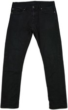 Tiger of Sweden Men's Denim Jeans Pistolero Black Cotton Zip Size 33/34 Genuine