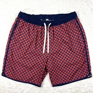 Fair Harbor Swim Shorts Men’s XXXL Trunks 8” Red Blue Scales Pockets Beach Pool - Picture 1 of 12