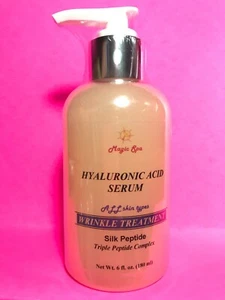 6oz HYALURONIC ACID Serum Silk Peptide Matrixyl 3000 Wrinkle Plumps Anti aging - Picture 1 of 3