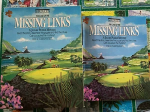 Jigsaw Mystery Puzzle, bePuzzled The Case Of The Missing Links,500 pc,1990, Golf - Picture 1 of 1