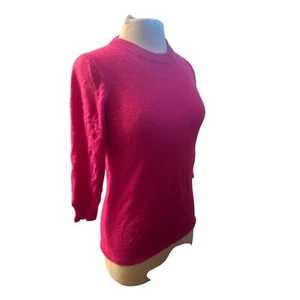Damen M J.Crew J. Crew italienischer 100% Kaschmir Tippi Rundhals rosa 3/4 Slv Pullover - Bild 1 von 6