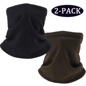 2PCS Mens Women Winter Neck Warm Fleece Gaiter Ski Face Mask for Cold Weather US - Picture 1 of 14