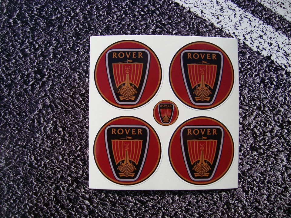  Pegatinas de vinilo para centros de rueda Rover 50 mm x 4 bmc P6 SD1 75 45 British Legend  - Imagen 1 de 1