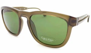 Calvin Klein Sonnenbrille transparent olivgrün mit dunkelgrünen Gläsern CK3187S 201 - Bild 1 von 6