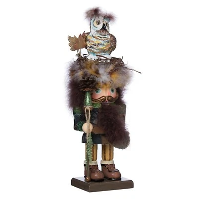 Kurt Adler 16-Inch Hollywood Woodsman Nutcracker with Owl Hat - Image 1 of 4