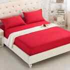 Solid Fitted Bedsheet Cotton Fitted Sheet Modern Fashion Pure Colored Bed Sheets