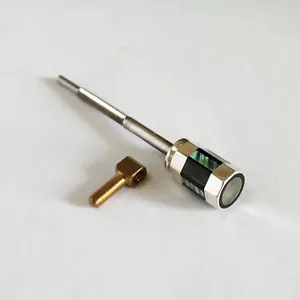4/4 Violin / Viola Silver Button 8 Sides Abalone Inlaid Screw Eyelet New - Picture 1 of 1
