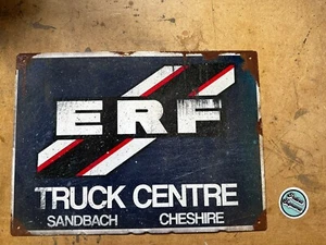 ERF Trucks factory Sign Man Cave Bar Pub Sign Rusty Weathered Worn Lorry - Picture 1 of 3