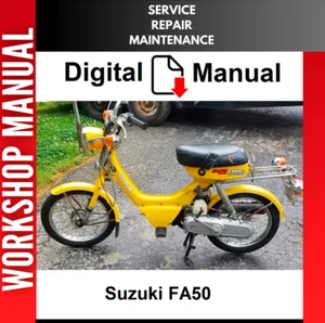 SUZUKI FA50 1980 - 1991 MANUAL DE TALLER DE REPARACIÓN DE SERVICIO - Imagen 1 de 1