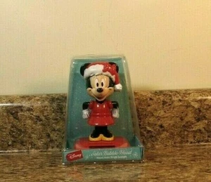Disney Minnie Mouse Christmas Solar Bobbler Figure NEW - Picture 1 of 4