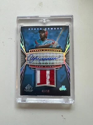 2004 Upper Deck SP Game Used Patch Autograph Andre Dawson No 43 of 50 - Image 1 of 2