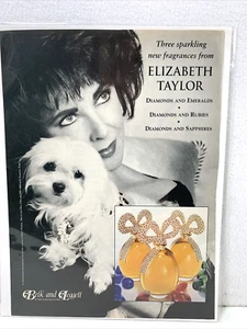 Vintage 1994 Print Ad Elizabeth Taylor Perfume Genuine Magazine Advertisement - Picture 1 of 4