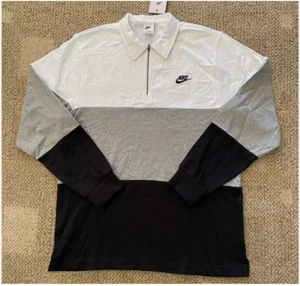 Nike Sportswear Club Reißverschluss Pullover Oberteil Polo Rugby FB7797-100 $ 75 Herren Medium - Bild 1 von 3