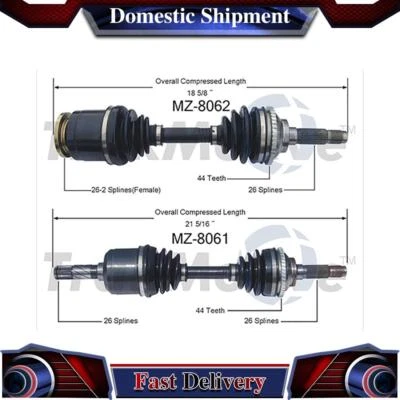 Conjunto de junta de eje de transmisión delantero izquierdo derecho CV para Mazda MPV 1996 1997 1998 Foto 1 de 3