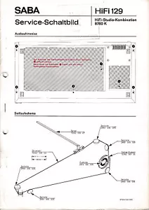 Service Manuel D'Instructions pour Saba Hifi-Studio 8760 K - Bild 1 von 1