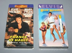 Blue Hawaii (VHS, 1961) Elvis Presley, New plus Change of Habit( VHS, 1969) Used - Picture 1 of 2