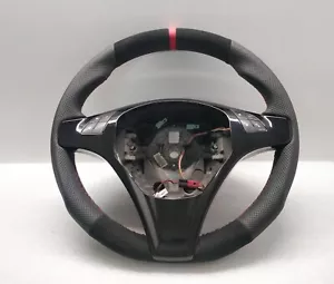 ALFA ROMEO GIULIETTA MITO Leather Steering Wheel PIANO BLACK ALCANTARA RED NEW - Picture 1 of 10