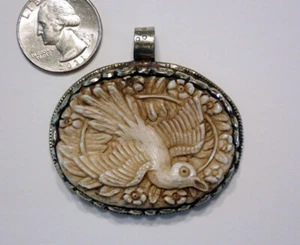Colgante Paloma Pájaro en Plata Tibetana Pájaro - Imagen 1 de 3