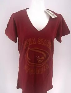 NWT NCAA Iowa State Ladies V- Neck T-Shirt red - Picture 1 of 7