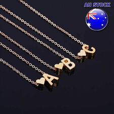 Wholesale Womens 18K Gold Plated 26 Letter With Heart Pendant Necklace