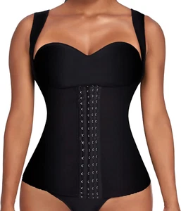 Women'S Underbust Corset Waist Trainer Cincher Steel Boned Body Shaper Tummy Fat - Picture 1 of 6