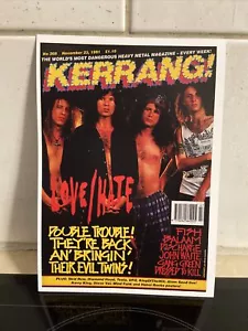 KERRANG! #368 MAGAZINE NOVEMBER 1991 - LOVE/HATE COVER PRINT A5-Sized - Picture 1 of 2