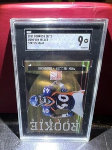 2011 Donruss Elite Von Miller SGC 9 #d/40 Status Die Cut Low Pop Rookie RC! - Picture 1 of 3
