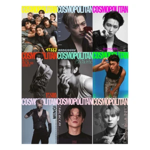 COSMOPOLITAN Korea 2023 August ATEEZ Cover + Random Postcard, New Jeans Haerin - Picture 1 of 10