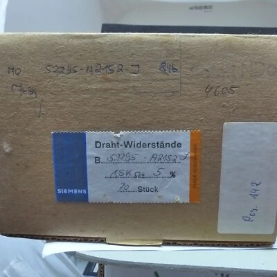 5 pz resistenza filo vintage Siemens 1,5-k Ω OHM 5% 52295-A2152-J pellicola sonora amplificatore