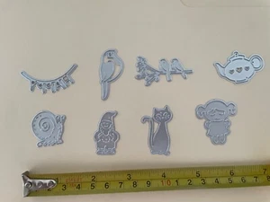New Metal Crafts Crafting Cardmarking 8pc Misc. Cutting Dies - Picture 1 of 1
