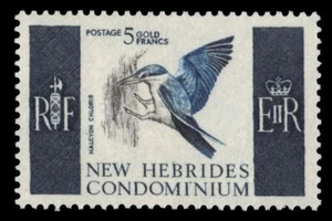 BRITISH NEW HEBRIDES 107 (SG109) - White-collared Kingfisher (pf61593) - Picture 1 of 1