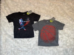 TEK Gear Performance T-Shirt Boy's XS Gray Basketball & Baseball Dry Tek Tee Set - Picture 1 of 13