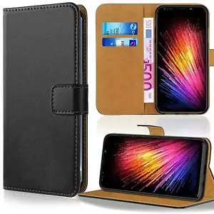 Flip Cover a Libro Portafoglio in pelle cellulare Iphone Samsung Huawei Xiaomi - Foto 1 di 7