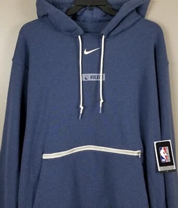 NIKE MINNESOTA TIMBERWOLVES FLEECE HOODIE SWEATSHIRT NBA BLUE NEW (SIZE 3XLT) - Picture 1 of 13
