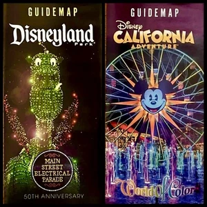 2022 Disneyland Guide Map Disney Main Street Electrical Parade DCA World Color - Picture 1 of 1