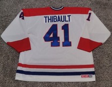 VTG MONTREAL  #41 Jocelyn Thibault CANADIENS CCM HOCKEY JERSEY SIZE 2XL