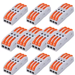 Mini 3-way Quick Wire Connectors High Quality Cable Clamp Press-fit Wire Splice - Picture 1 of 9