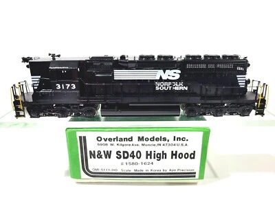 Overland OMI NS EMD SD40 High Hood Norfolk Southern #3173 HO Brass #5111 CP - Image 1 of 4