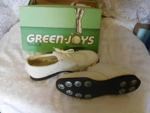 FootJoy Green Joys Golf Shoes Fringe Kiltie Vamp Lace Up White Women Size 10.5M - Picture 1 of 6